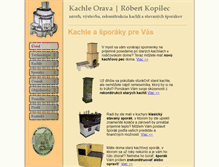 Tablet Screenshot of kachle-orava.sk